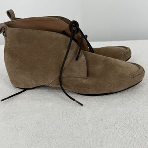 Donald J Pliner Brii Moccasin Boots Brown Suede Lace Up Size 7.5